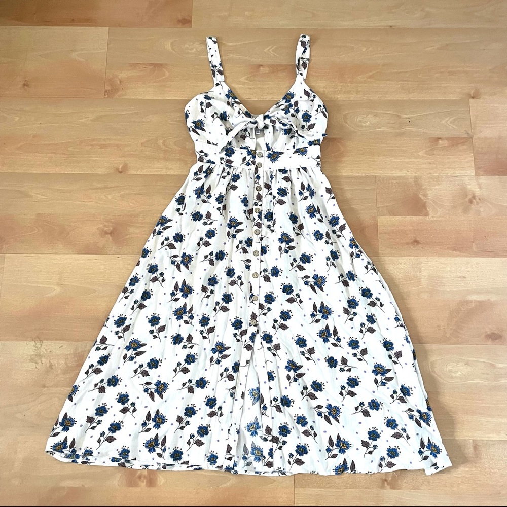 J.O.A. Peekaboo front button and tie dress. Sold out online. Like new